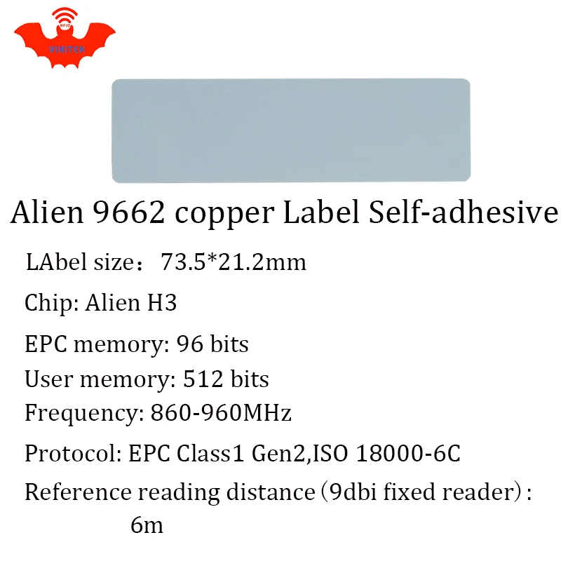 UHF RFID тег EPC 6C стикер Alien 9662 для печати медные наклейки 915mhz868mhz Higgs3 100 шт. Бесплатная доставка клей пассивный