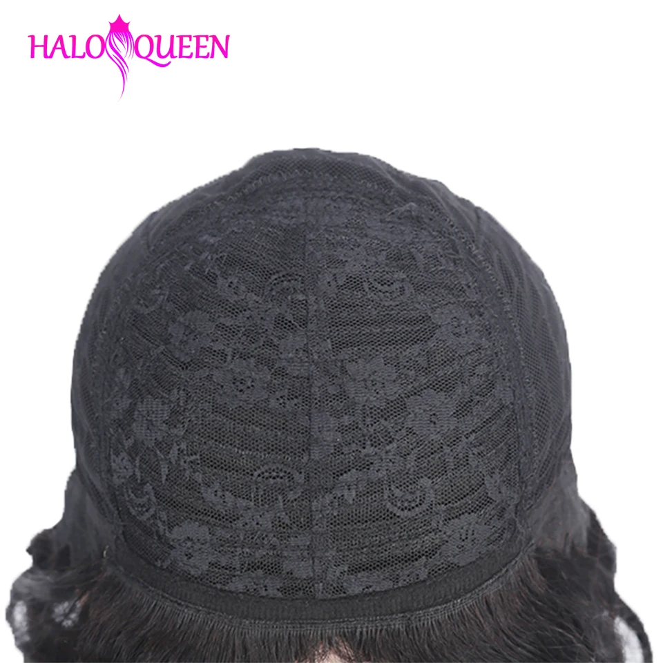 Short Wigs Straight Peruvian Remy Hair Human For Women Natural Color Full Machine Made With Bang | Шиньоны и парики