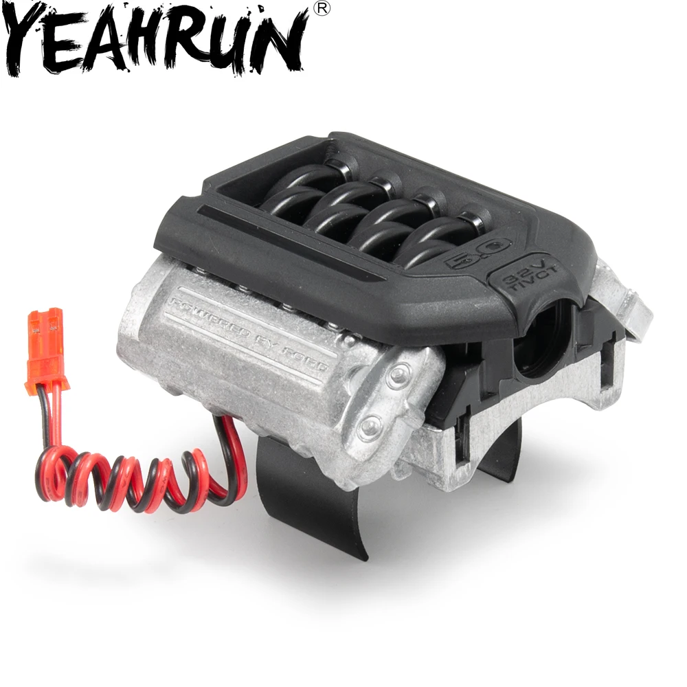 YEAHRUN V8 5 0 двигателя двойной вентилятор радиатора охлаждения моделирование капот