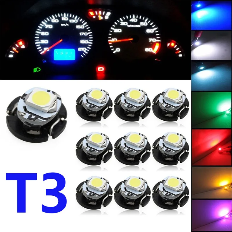 10Pcs T3 1 SMD LED Low Consumption High Bright Long Lifespan Car Bulbs Neo Wedge Climate Gauges Dashboard Control Lights#291212