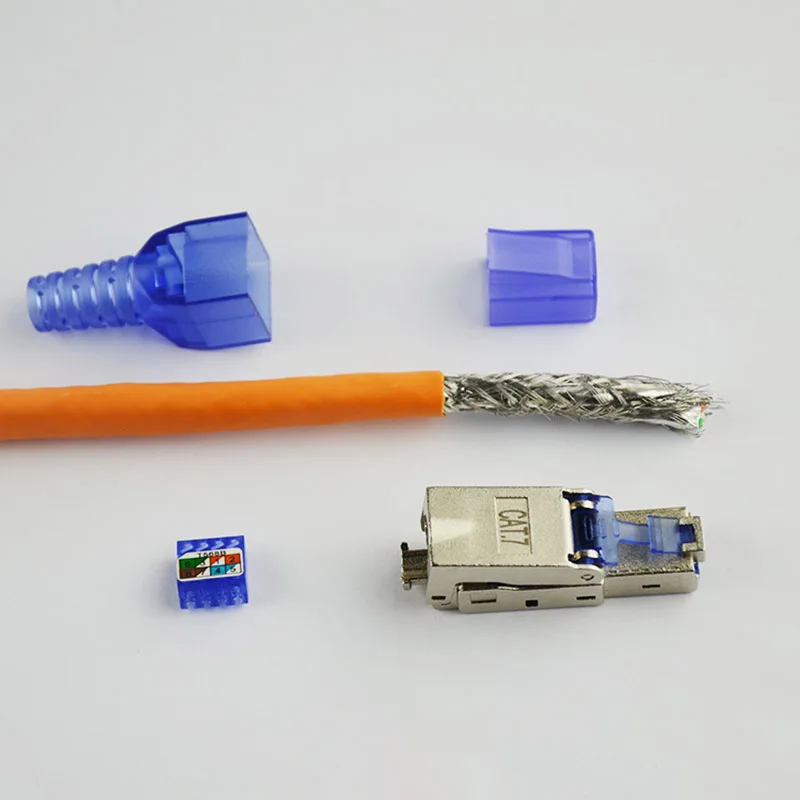Кабель не содержит инструмент экранированный RJ45 Cat 7 / Cat6A выходной разъем Cat7