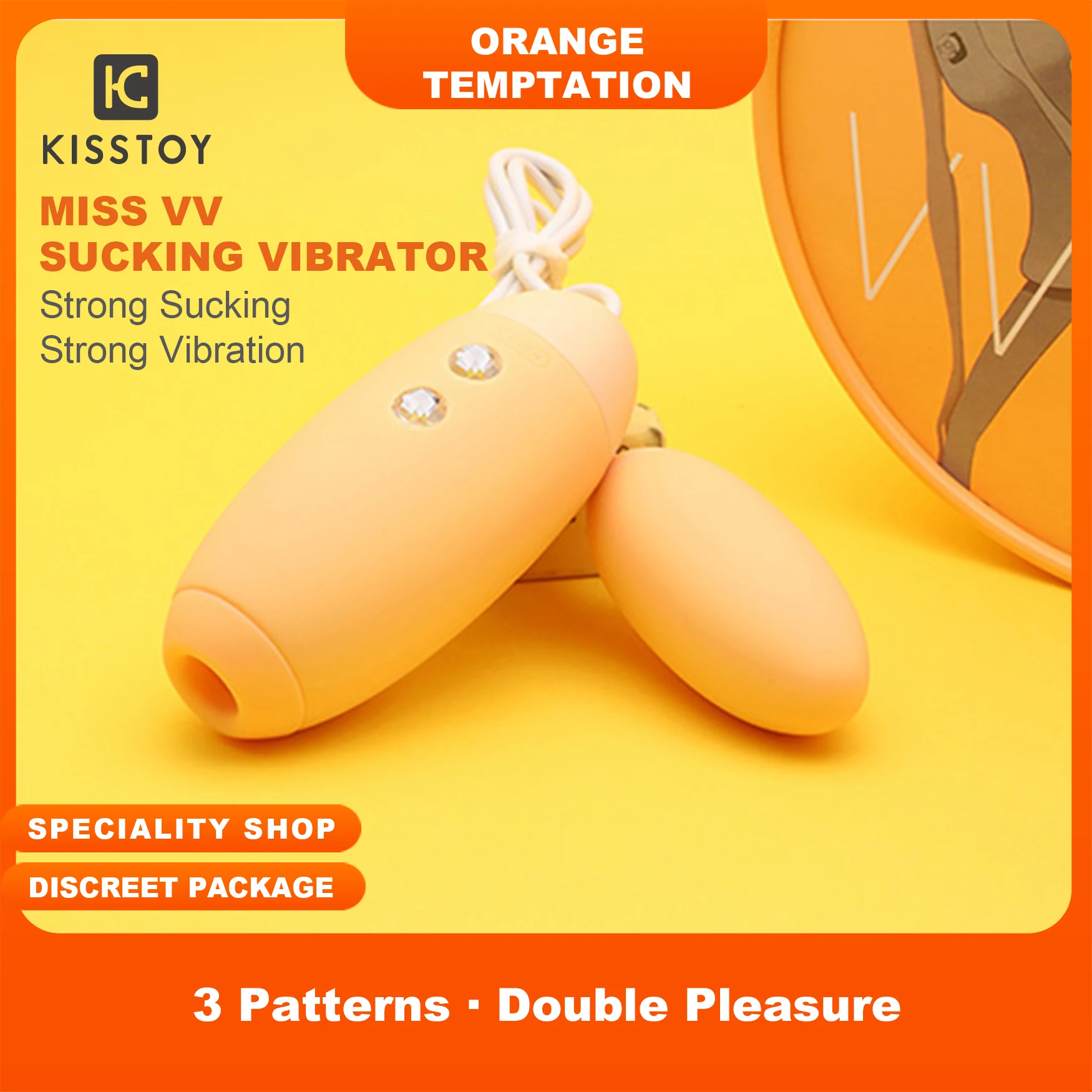 

Kistoy Miss VV двойные вибраторы для женщин, Вибрирующая присоска, эротические секс-игрушки, соски, Стимулятор клитора, влагалища