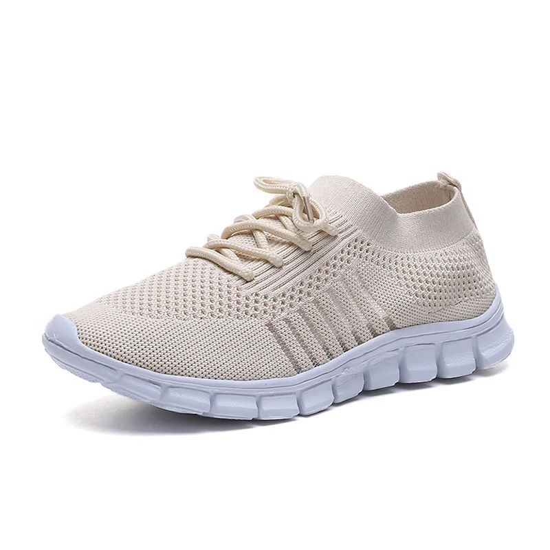 

Women Sneaker Round Head Mesh Women Flat Shoes Breathable Trainer Walking Platform Buttom Casual Sneaker Lace Up Tenis Feminino