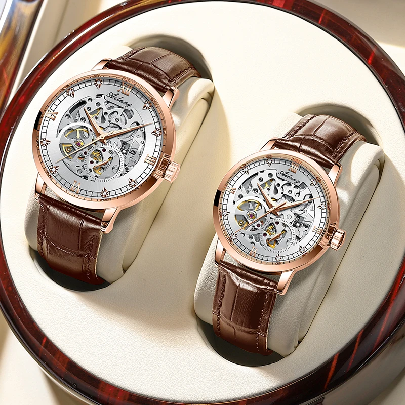 New couple watch AILANG original top brand luxury automatic mechanical watch fashion waterproof watch couple gift