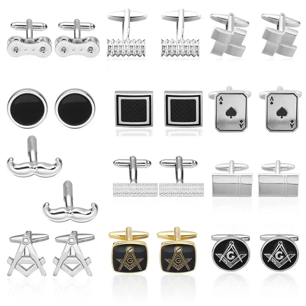 Роскошные квадратные мужские запонки из волокна новые модные брендовые с