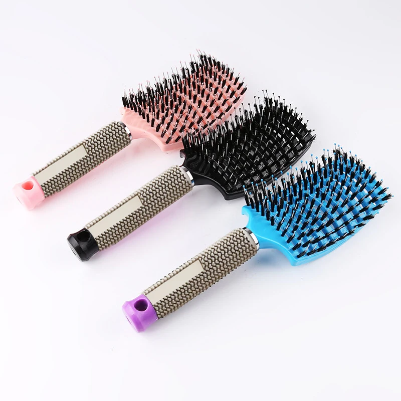 

8 Color Comb Women Hair Scalp Massage Comb Bristle Nylon Hairbrush Wet Curly Detangle Hair Brush for Salon Hairdressing Tools