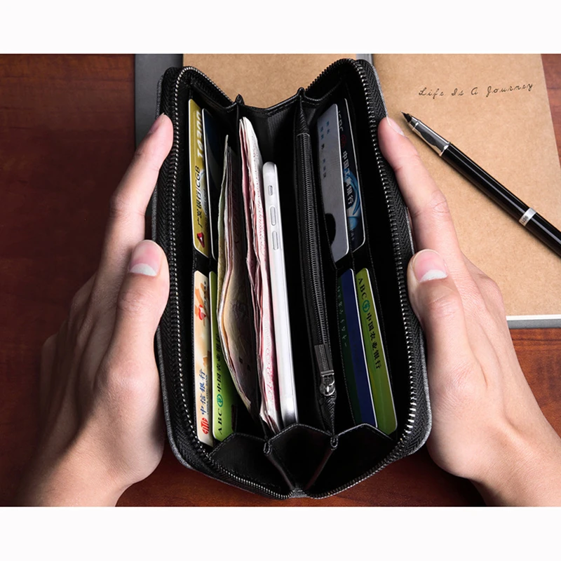 Мужские кошельки из ткани Оксфорд модные дорожные с отделением для кредитных