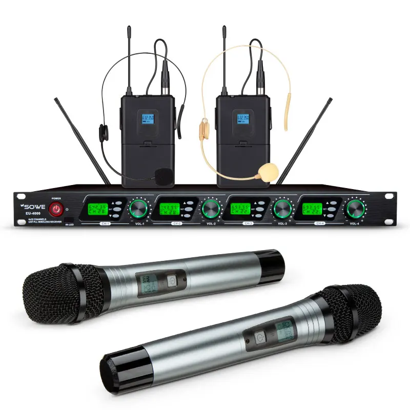 

Цифровой четырехканальный беспроводной микрофон для конференций UHF/PLL