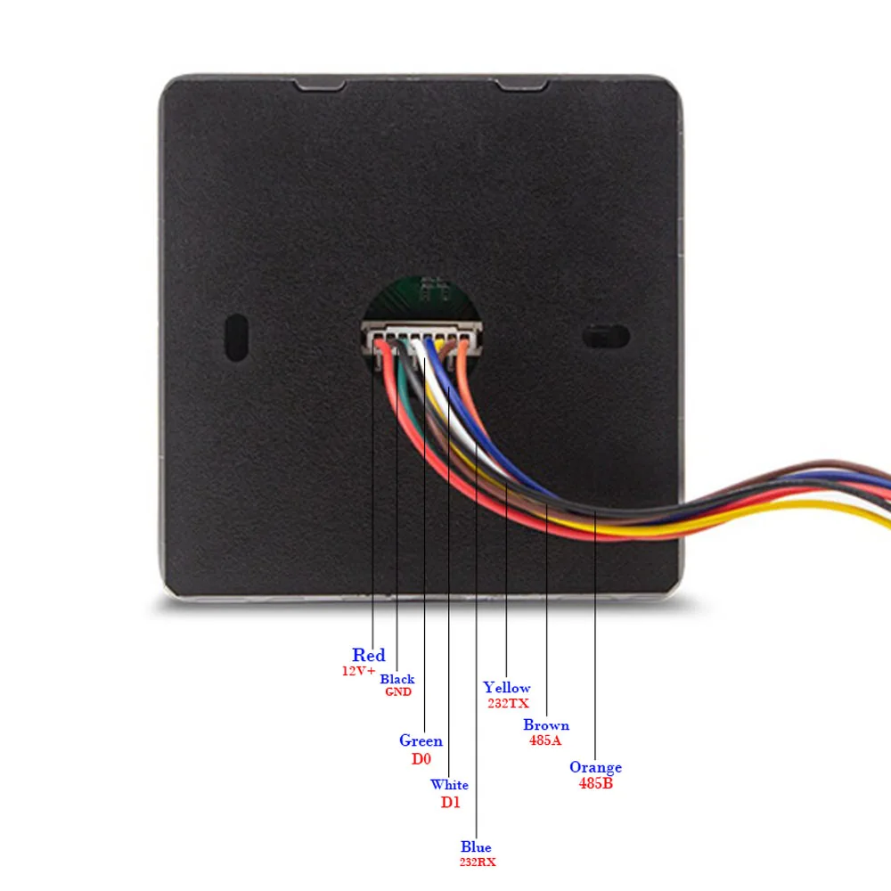 13 56 МГц 125 кГц RFID штрих-код 2D QR-код Считыватель контроля доступа Wiegand TTL RS232 RS485 Порт