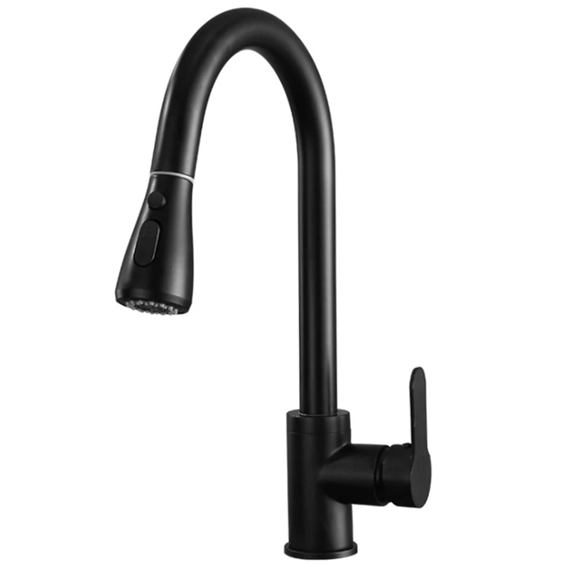 

Pull-Down Kitchen Faucet Kitchen Sink Mixing Faucet 2 Kinds of Shower Nozzles Hot and Cold Faucet