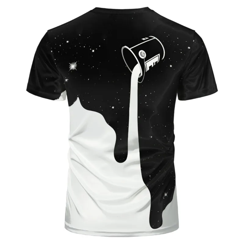 

Men's Summer Fashion Creative Personality 3D Printing T-shirt Couple Fashion Casual Short-sleeved Parent-Child Short-sleeved