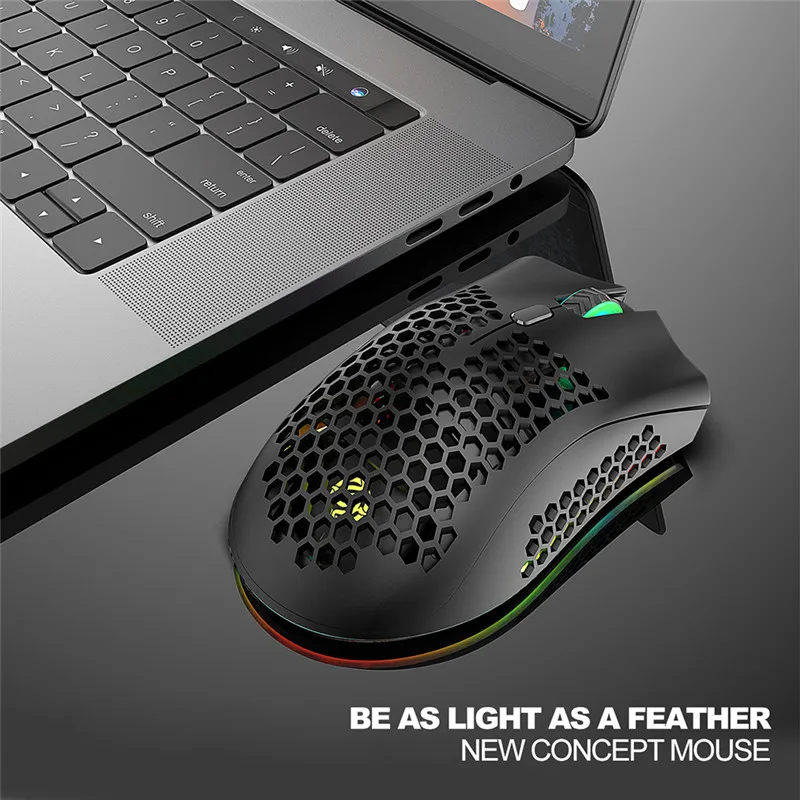 

Wireless Mouse bluetooth Gamer Mice Gaming Mouse RGB Light LED Rechargeable Mouse Wireless For Laptop PC Gaming Office Mouse