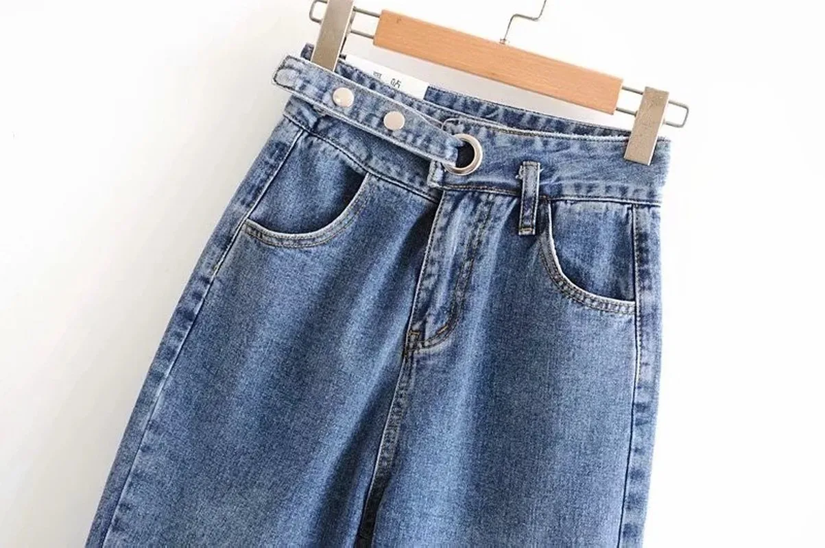 Осень и зима 2019 новые женские брюки шоу тонкие с высокой талией папа девять точек