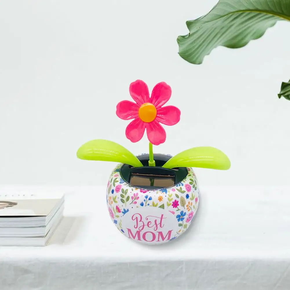 Украшение на солнечной батарее для автомобиля танцующий цветок качающийся