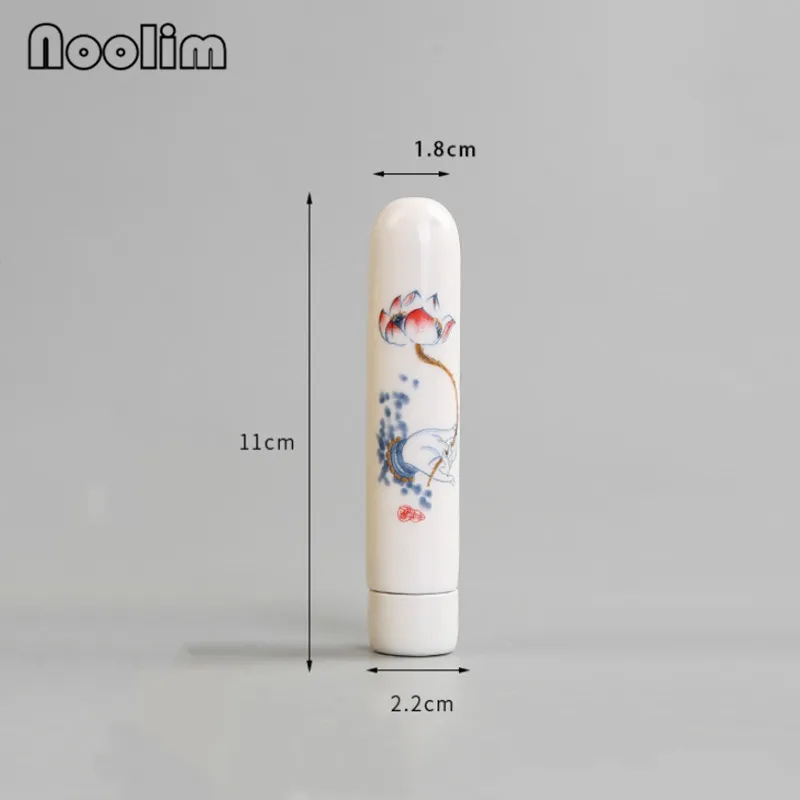 Керамические дорожные мини-банки Цзиндэчжэнь с ручной росписью Лотос