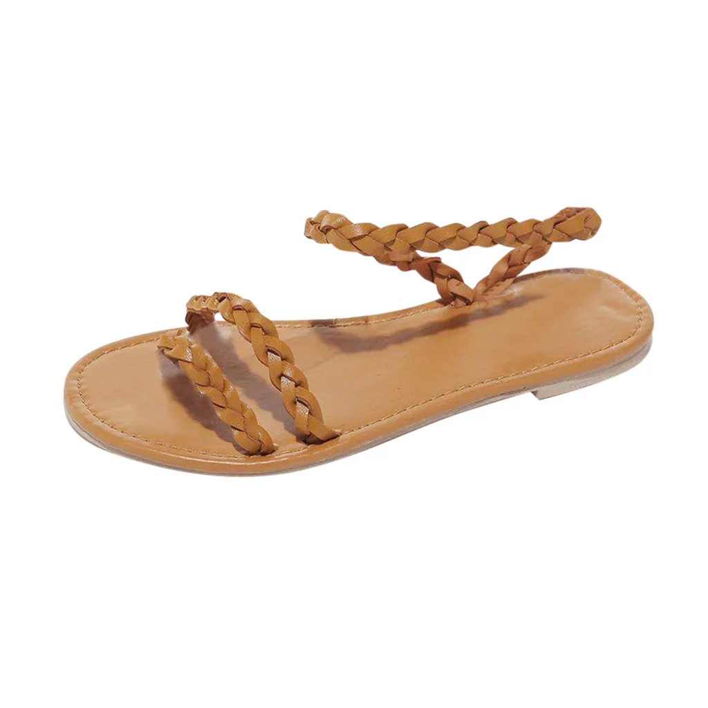 SAGACE/Летняя повседневная обувь Женские Вьетнамки с перекрещивающимися ремешками