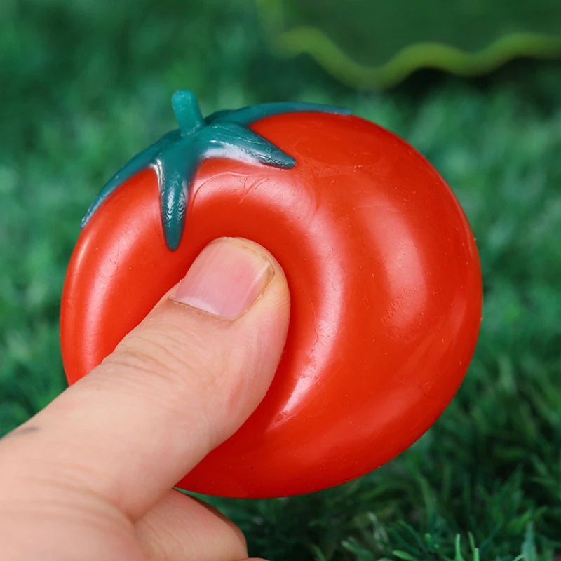 

3pcs unbelievable Japanese creative gift tomato decompression toy vent pressure relief pinch