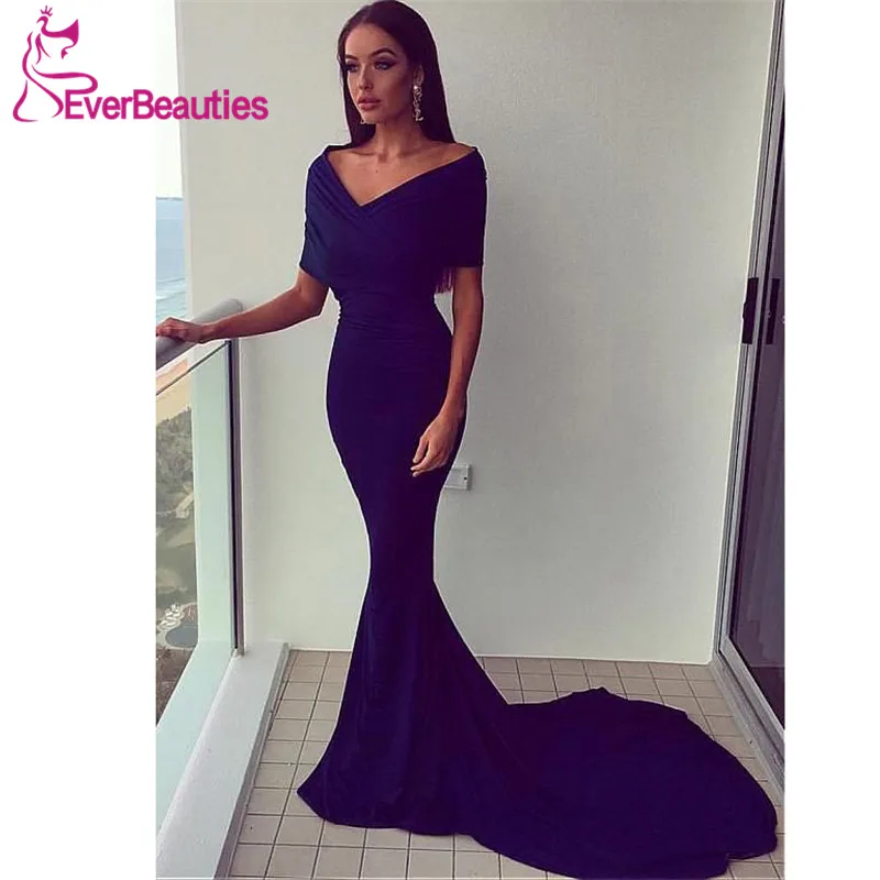 

Женское вечернее платье-русалка, длинное платье с открытыми плечами для выпускного вечера, 2021