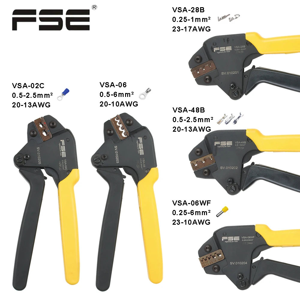 

FSE Wire Cutter Crimping Tool Pliers Cable Tools Crimper Stripper Crimp Cutters Alicate Plier Set Crimpatrice VSA-02C