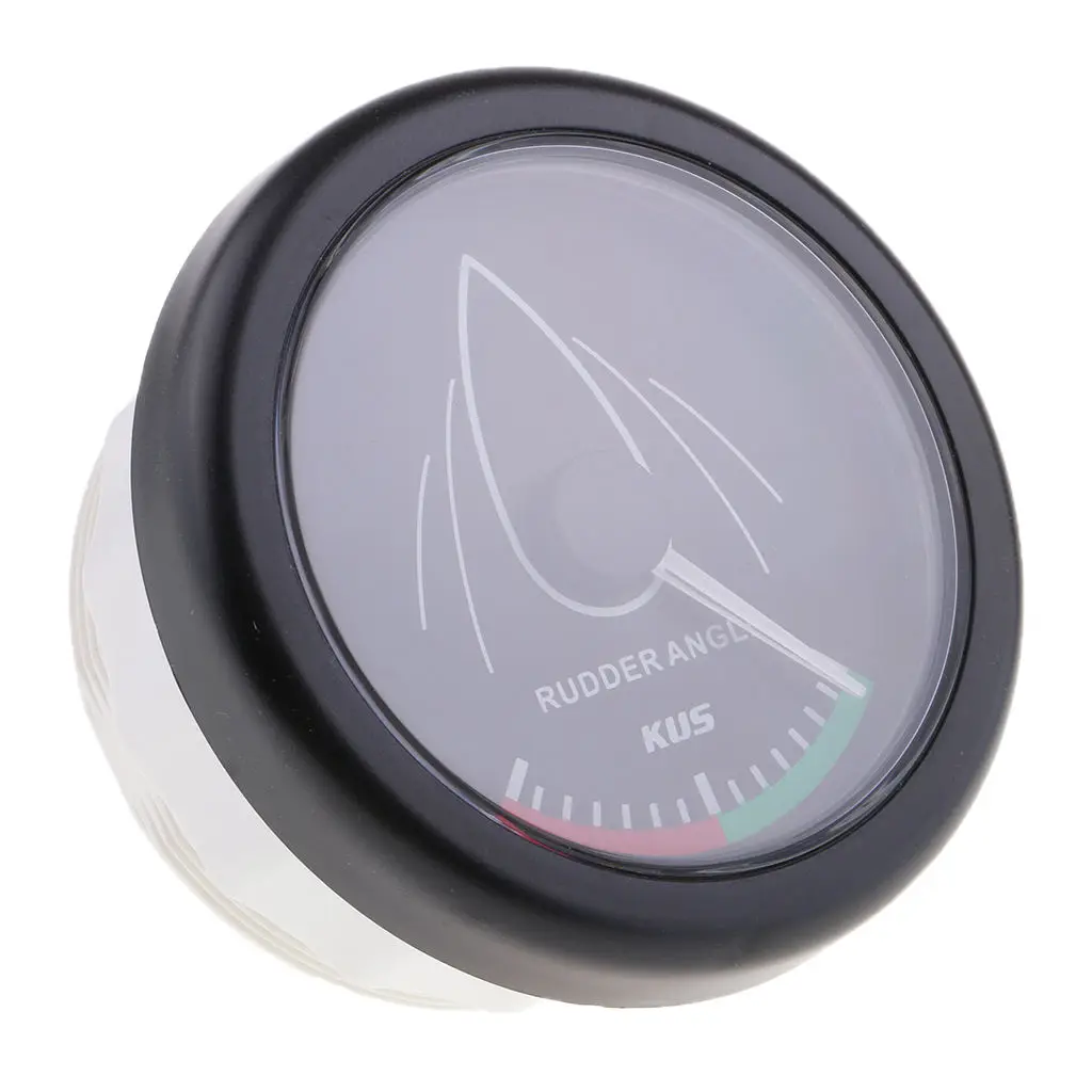 

Boat Marine Waterproof Rudder Angle Indicator Gauge LED Backlight 0-190ohm 52mm 2 Inch Black Face