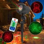Водонепроницаемый лазерный проектор с дистанционным управлением RG, 8 рождественских узоров для улицы, праздничная декоративная подсветка для сада, рождественской елки, красного, зеленого цветов