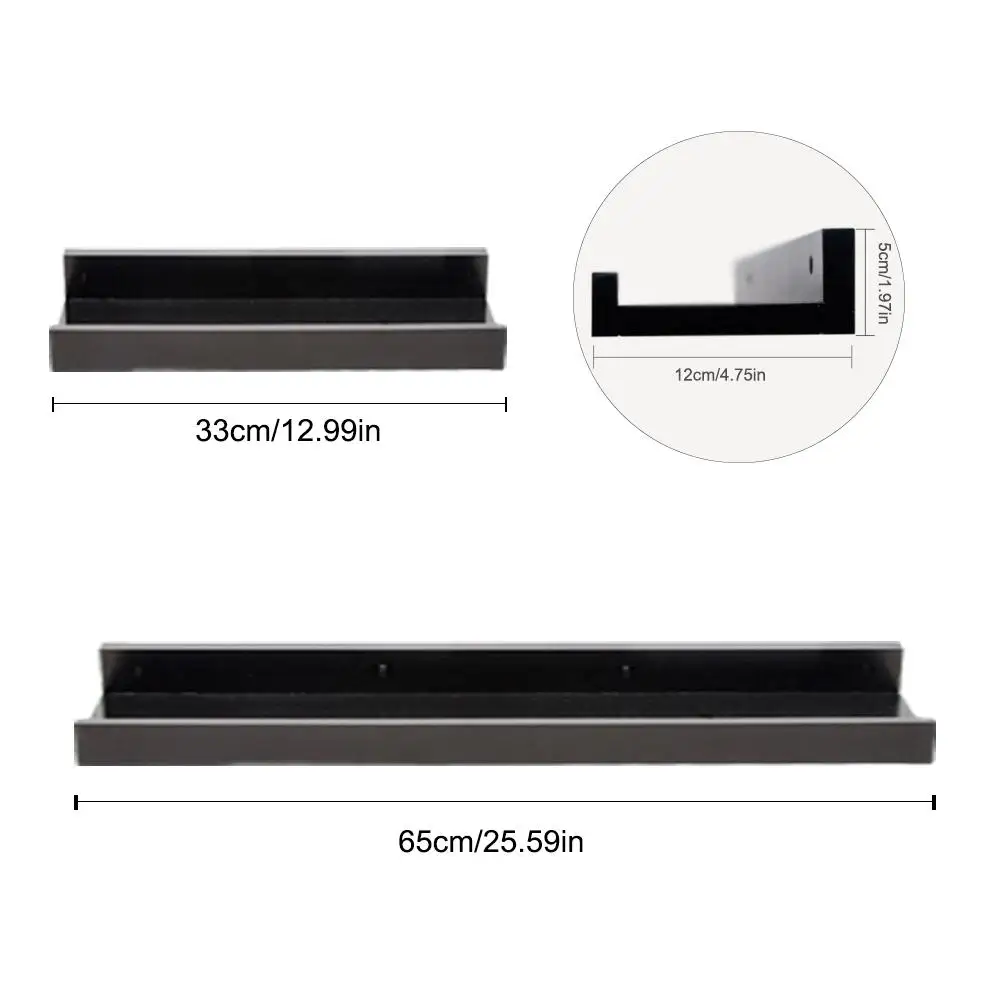 

Natural Bamboo Wall Mounted Floating Shelf Hard And Durable Display Ledge Storage Rack For Living Room Bedroom