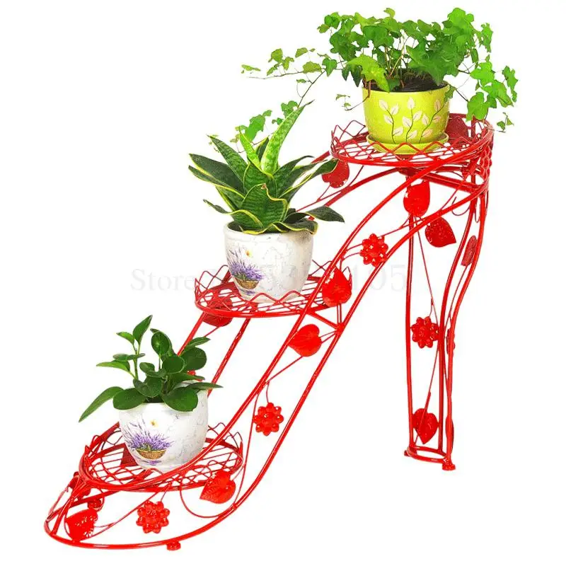 Железная подставка для цветов Многоуровневая горшков дома и улицы гостиной