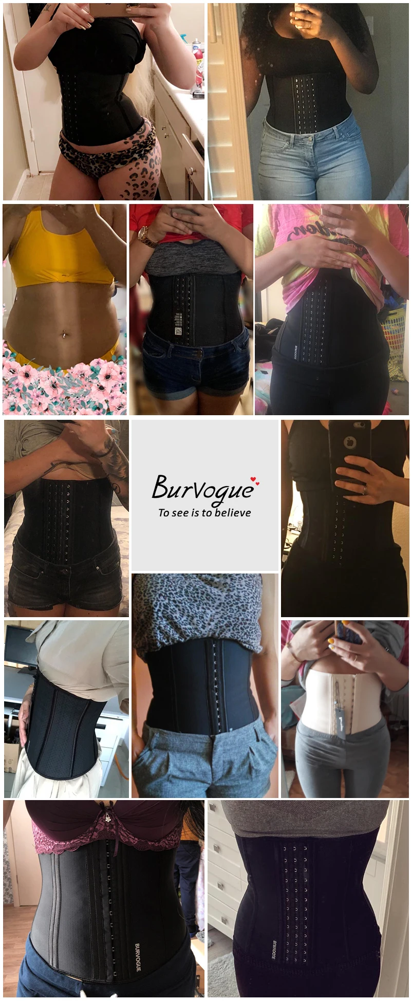 Женский корсет Burvogue, утягивающий корсет, латексный корсет, утягивающий корсет и бюстье со стальными костями, корсет для похудения