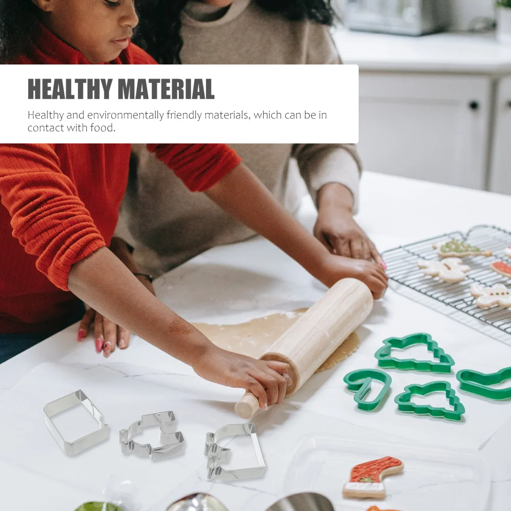 

6pcs Stainless Steel Cookie Mold Creative Eid Mubarak Biscuit Baking Mold