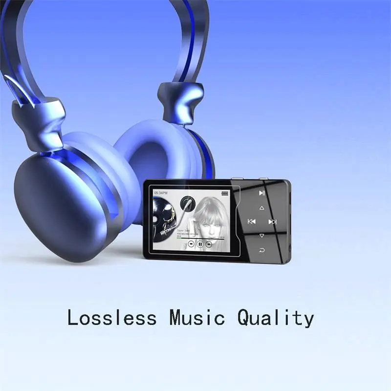 

MP3 Player Bluetooth4.2 with Speaker 16GB 2.4Inch HD Big Color Screen HIFI Lossless Sound Music Player, Support SD up to 128GB