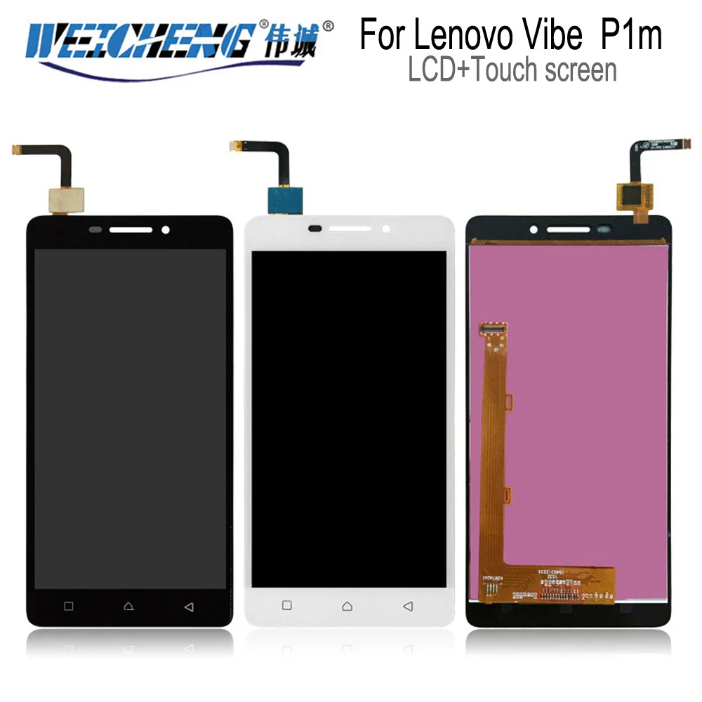 ЖК-дисплей сенсорная панель дигитайзер экрана в сборе для Lenovo Vibe P1m LCD P1ma40 P1mc50 TD-LTE