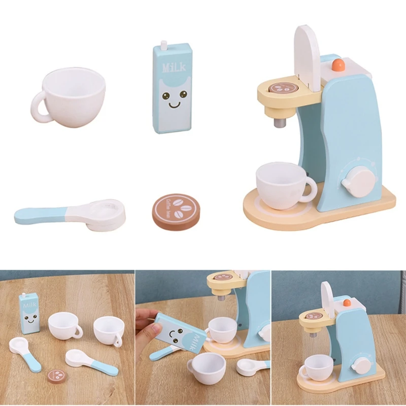 

Realistic Coffeemaker Set Toy Kitchen Toy Lovely Doll House Accessory for Girls 2022 New