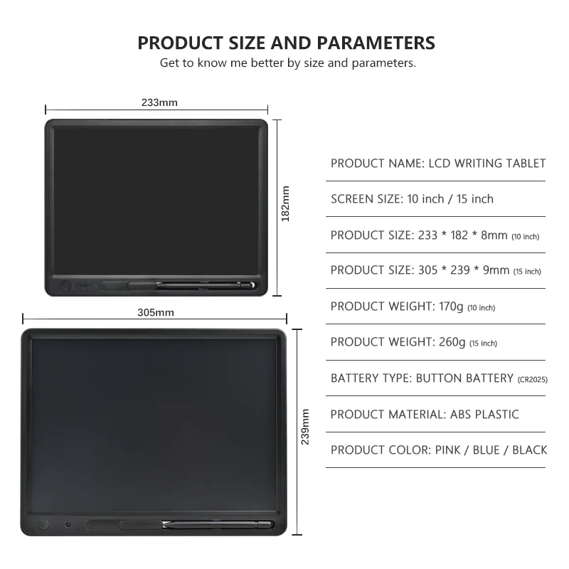 

15 Inch Wide Size Color LCD Writing Tablet Electronic Graphic Pad Office Memo Boards Adults Business Notebook Kids Drawing Toys