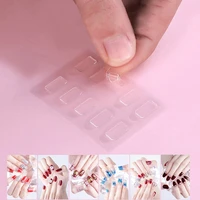 100pcs10sheet transparent false nails sticker tool double side adhesive tips nail glue tool