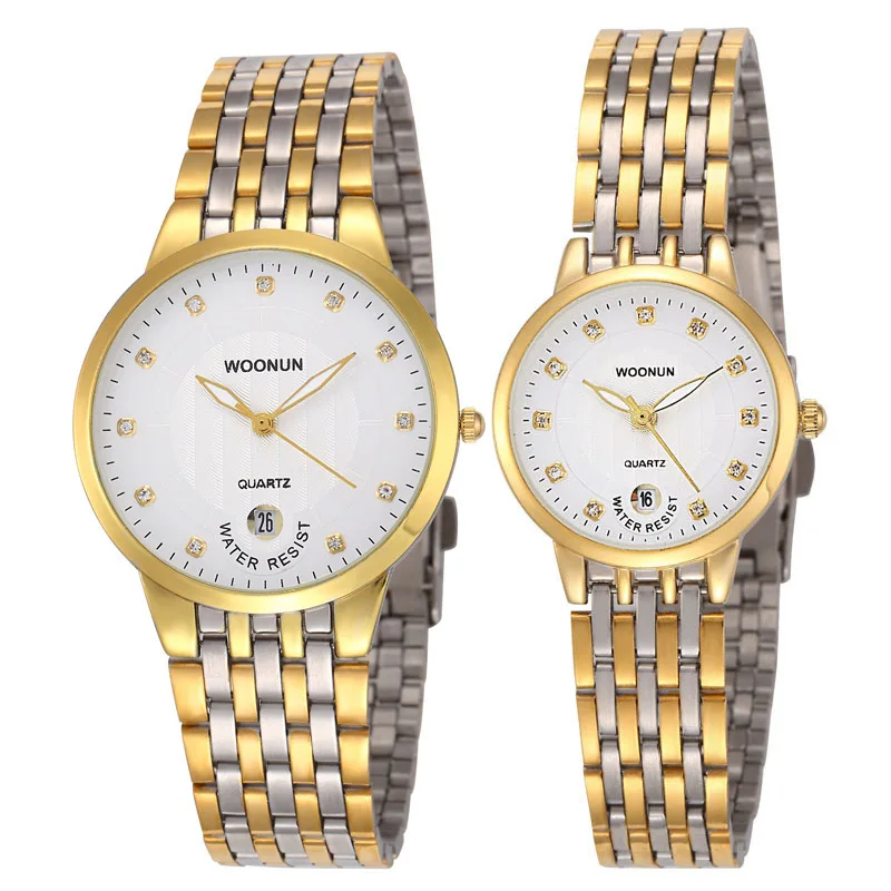 WOONUN 2023 New Couple Watches For Lovers Top Brand Luxury Ultra Thin Quartz Watches Women Men Lovers Watches Set Valentine Gift