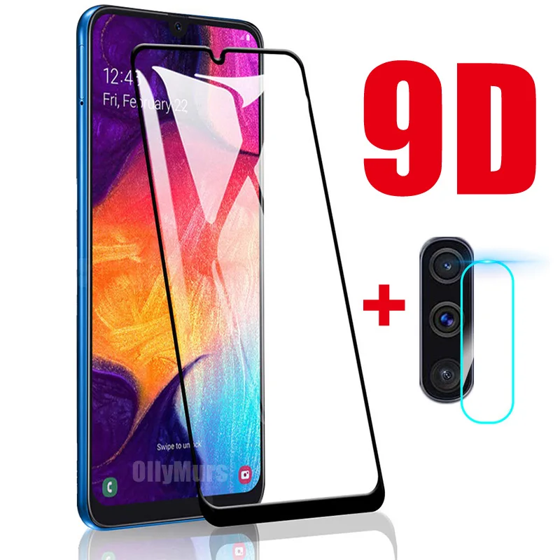 front and Camera 2 в 1 для samsung Galaxy A50 пленка для камеры протектор экрана защитное закаленное стекло для Galaxy SM A50 A505F A30 A70 A40 - Цвет: front and Camera