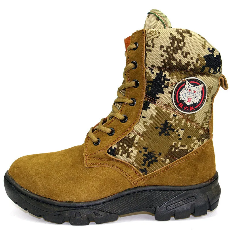 

Men Tactical Boots Army Boots Mens Military Desert Waterproof Work Safety Shoes Climbing Hiking Shoes Ankle Men Outdoor Boots