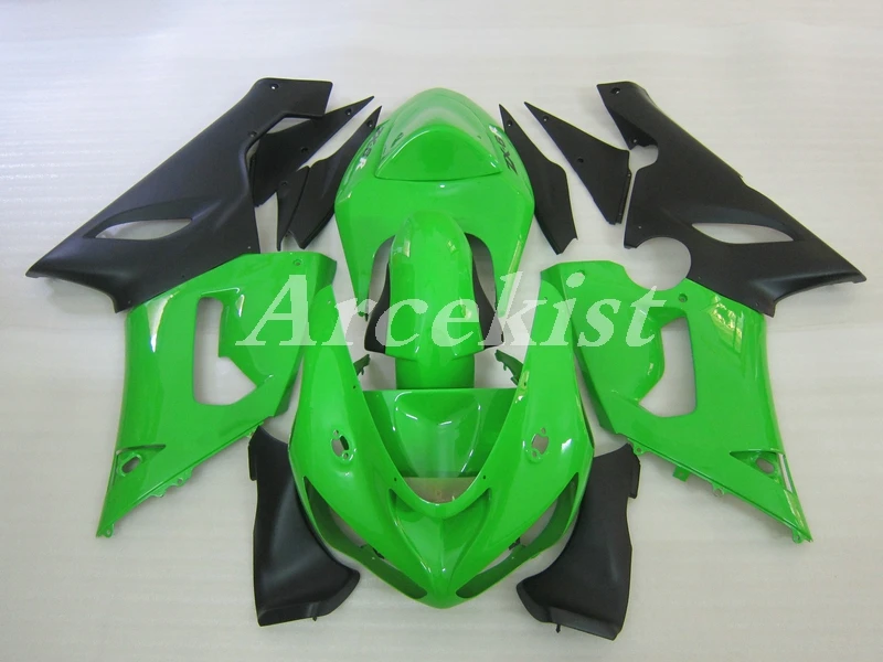 

Новый ABS весь мотоцикл велосипед обтекатели комплект подходит для Kawasaki Ninja ZX-6R 2005 2006 05 06 636 кузов комплект зеленый FR