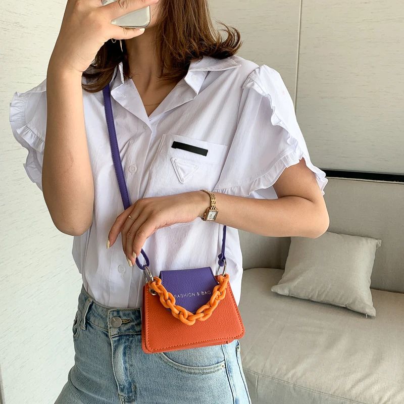 

Summer Mini Small Bag New Trendy High-end Cross-body Western Style Female Bag Wild Chain Portable Small Square Bag