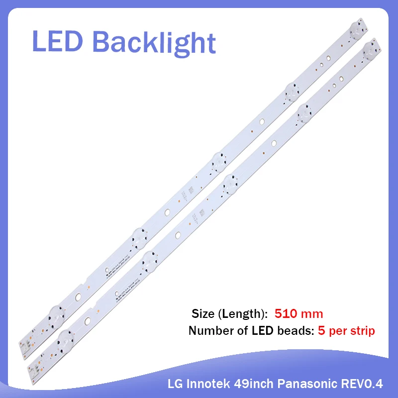 Светодиодная лента для подсветки 8 шт. 5 светодиодов LG Innotek 49 дюймов Panasonic задняя