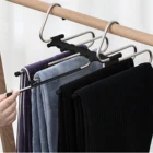 Органайзер Вешалки для одежды шкаф Органайзер мультифункциональная сумка 5 в 1 пара штанов, стеллажные полки нержавеющей стали Органайзер вешалка