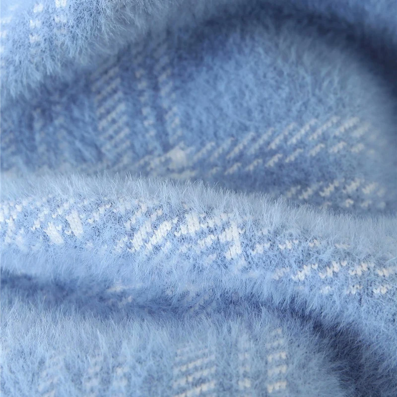 

Evfer Women Winter Thick Plaid Loose Woolen Long Coat Outwear Stylish Lady Double Breasted Long Jackets Girls Casual Streetwear