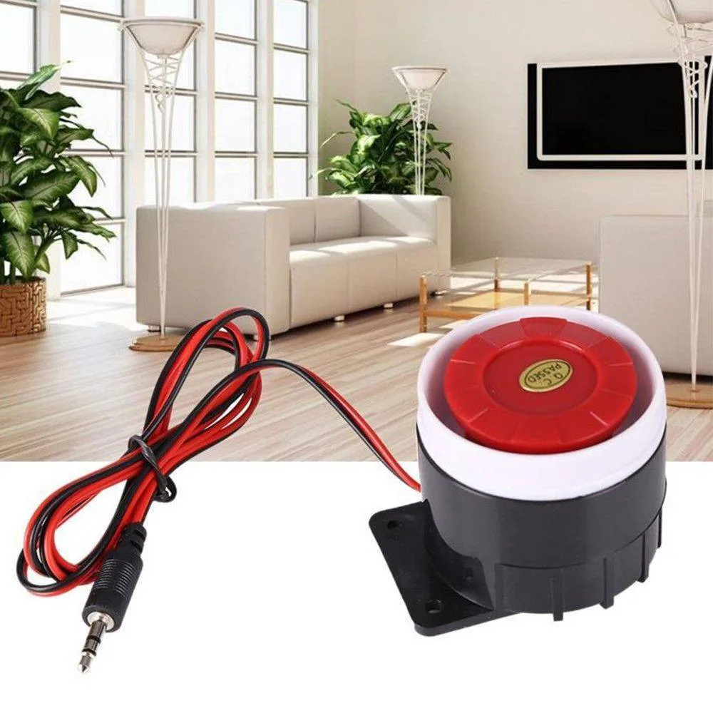 

1 Pcs DC 12V Loud Wired Mini Indoor Accessory Horn Siren Home Security Sound Alarm System 120dB Piezo Buzzer Speaker Anti-theft