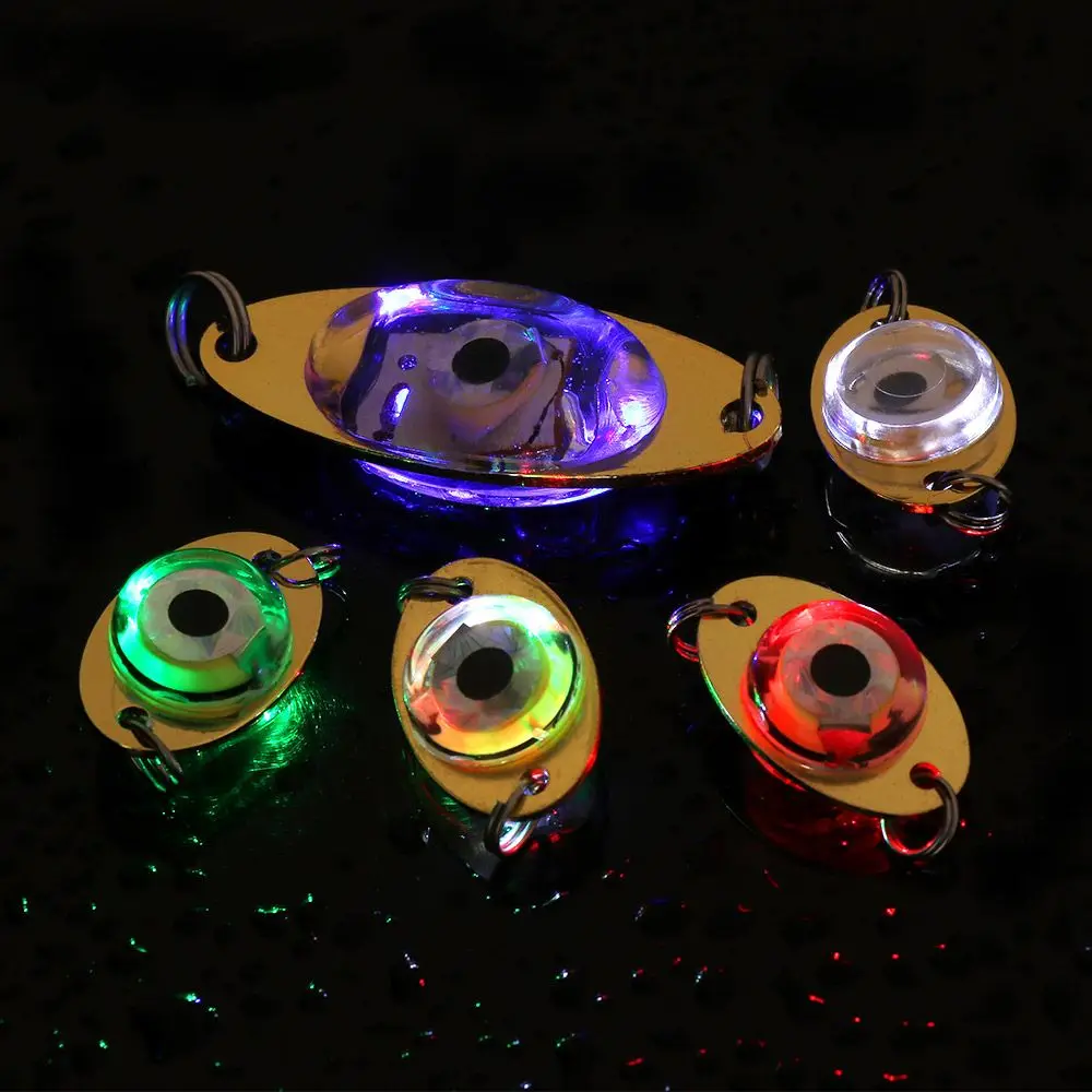 

1Pc Mini LED Fish Bait Light Luminous Lure Light Attracting Fish Fishhooks Triple Anchor Hooks Fishing Underwater Eye Shape Bait