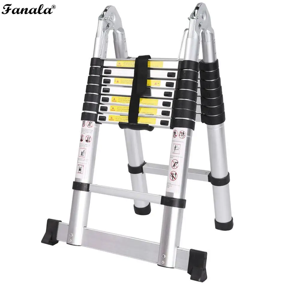 2 5 м лестница Выдвижная складная алюминиевая елочка телескопическая удлинение