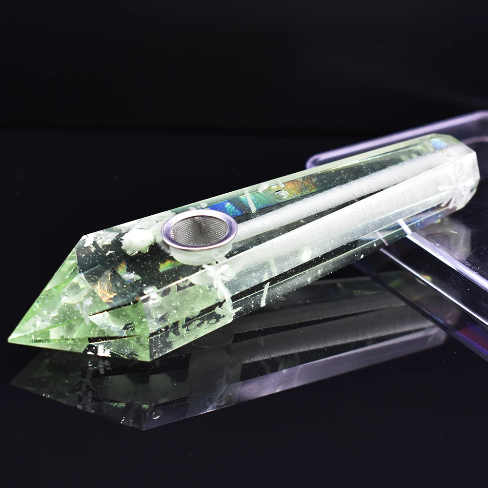 

Healing Stones Decoration Natural Quartz Crystal Labradorite Stone Smoking Pipe