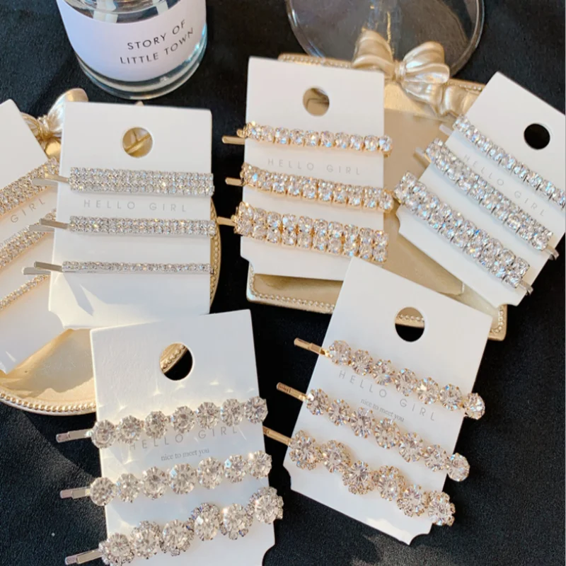 Корейский супер сверкающий бриллиантовый зажим для волос комбинированный