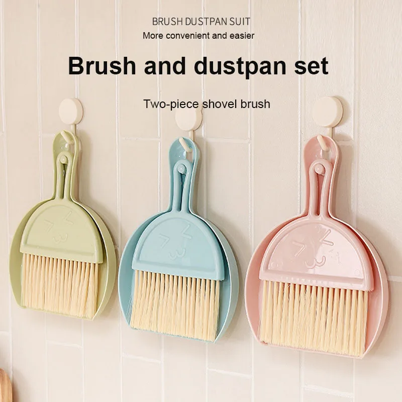 

Mini Broom Set Cleaning Brush Small Broom With Dustpan Home Desktop Keyboard Cleaning Shovel Gadget Household Clean Tools