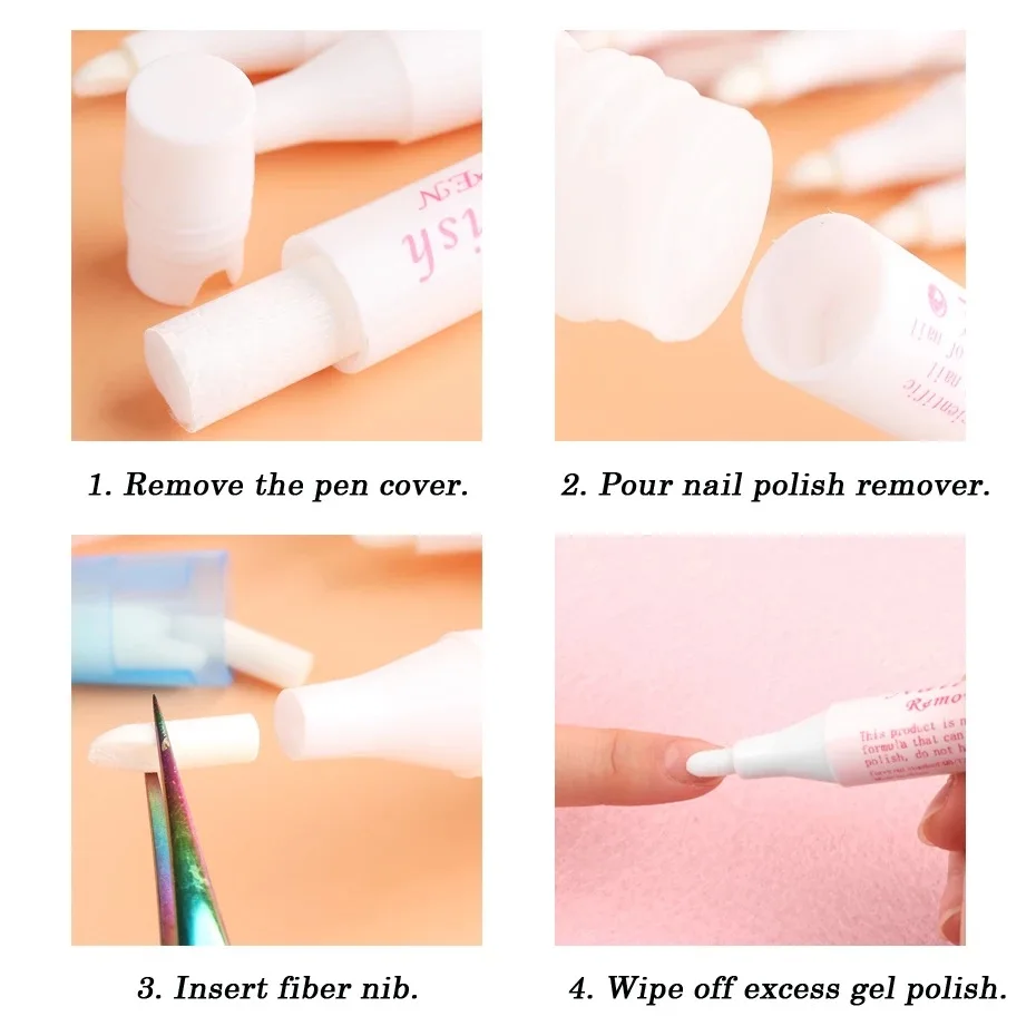 

INS Manicure Correction Pen Nail Edge Decoration Get Three Heads 5 Models Nail Polish Remove Pencil