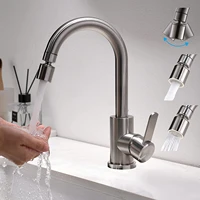 bathroom sink faucet single hole bar faucet brushed nickel dual function swivel aerator farmhouse lavatory sink faucet mixer tap